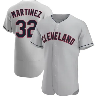 Authentic Men's Dennis Martinez Cleveland Guardians Road Jersey - Gray