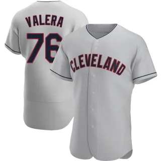 Authentic Men's George Valera Cleveland Guardians Road Jersey - Gray