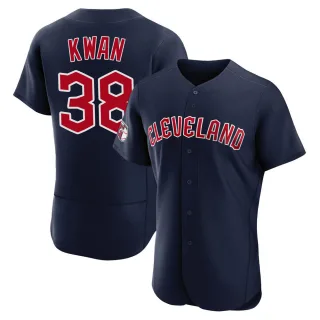 Authentic Men's Steven Kwan Cleveland Guardians Alternate Jersey - Navy