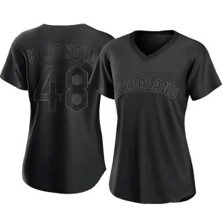 Authentic Women's Sam Mcdowell Cleveland Guardians Pitch Fashion Jersey - Black