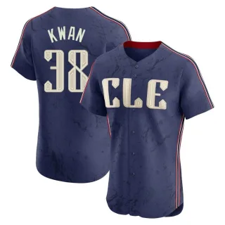 Elite Men's Steven Kwan Cleveland Guardians 2024 City Connect Jersey - Navy