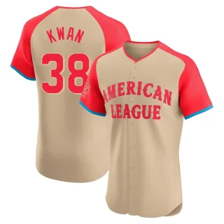 Elite Men's Steven Kwan Cleveland Guardians American League 2024 All-Star Game Jersey - Cream