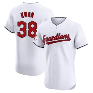 Elite Men's Steven Kwan Cleveland Guardians Home Jersey - White