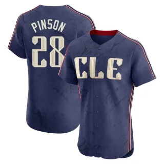 Elite Men's Vada Pinson Cleveland Guardians 2024 City Connect Jersey - Navy