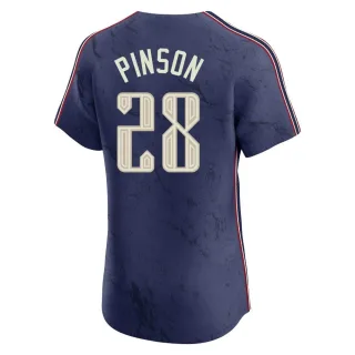 Elite Men's Vada Pinson Cleveland Guardians 2024 City Connect Jersey - Navy