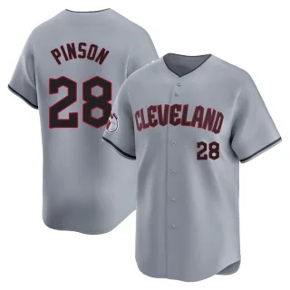 Limited Men's Vada Pinson Cleveland Guardians Road Jersey - Gray