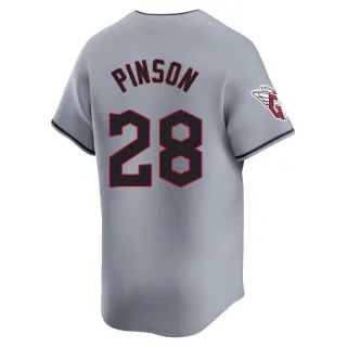 Limited Men's Vada Pinson Cleveland Guardians Road Jersey - Gray