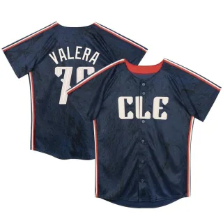 Limited Toddler George Valera Cleveland Guardians Preschool & 2024 City Connect Jersey - Navy