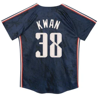 Limited Toddler Steven Kwan Cleveland Guardians Preschool & 2024 City Connect Jersey - Navy