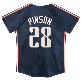 Limited Toddler Vada Pinson Cleveland Guardians Preschool & 2024 City Connect Jersey - Navy