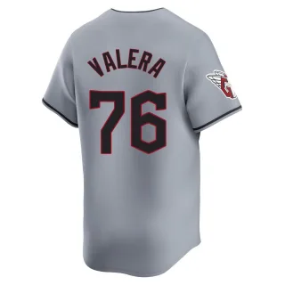 Limited Youth George Valera Cleveland Guardians Road Jersey - Gray