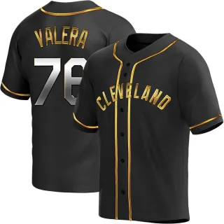 Replica Men's George Valera Cleveland Guardians Alternate Jersey - Black Golden