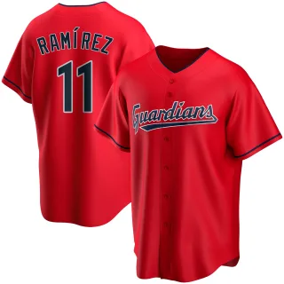 Replica Men's Jose Ramirez Cleveland Guardians Alternate Jersey - Red