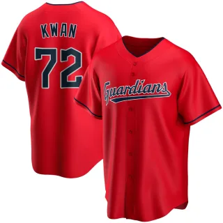 Replica Men's Steven Kwan Cleveland Guardians Alternate Jersey - Red