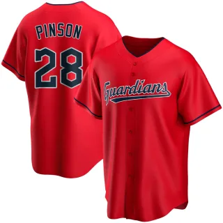 Replica Men's Vada Pinson Cleveland Guardians Alternate Jersey - Red