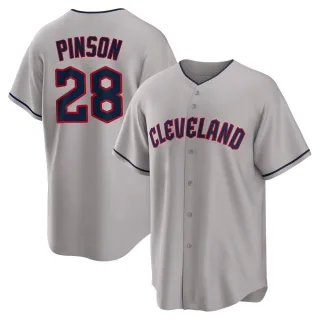 Replica Men's Vada Pinson Cleveland Guardians Road Jersey - Gray