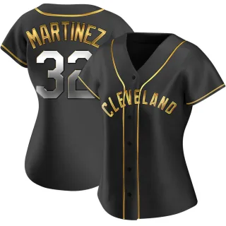 Replica Women's Dennis Martinez Cleveland Guardians Alternate Jersey - Black Golden