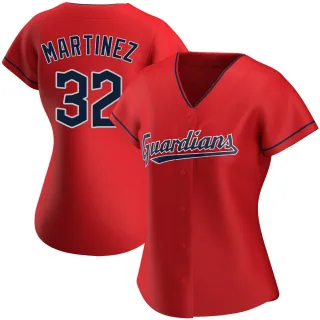 Replica Women's Dennis Martinez Cleveland Guardians Alternate Jersey - Red