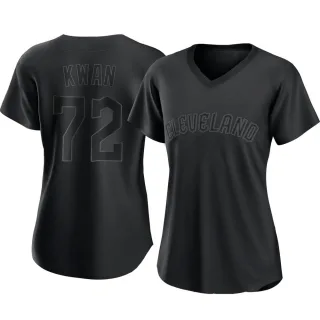 Replica Women's Steven Kwan Cleveland Guardians Pitch Fashion Jersey - Black