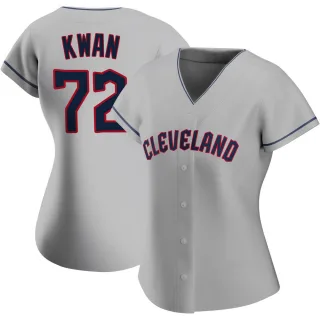 Replica Women's Steven Kwan Cleveland Guardians Road Jersey - Gray