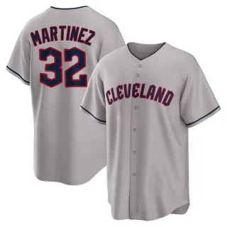 Replica Youth Dennis Martinez Cleveland Guardians Road Jersey - Gray