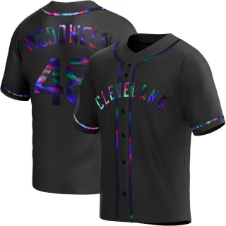 Replica Youth Sam Mcdowell Cleveland Guardians Alternate Jersey - Black Holographic